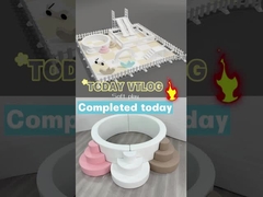 ดับเบิ้ลสไลด์กลางแจ้ง พร้อมอาร์ค อุปกรณ์เล่นอ่อนสีขาว สไลด์พลาสติก เด็กเล่นสไลด์