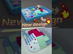 เด็กเล่นลูกบอล Soft Pit ชุดครบถ้วน อุปกรณ์เล่น Soft Rainbow Bridge