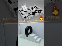 อุปกรณ์เล่นอ่อนกับสไลด์คู่ สีดําและสีขาว สําหรับเด็ก สําหรับให้เช่า