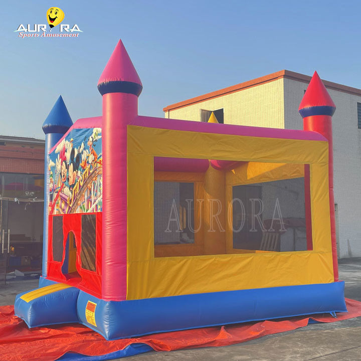 กลางแจ้งพาณิชย์ inflatable bouncer PVC สีสันเด็กผู้ใหญ่กระโดดปราสาท