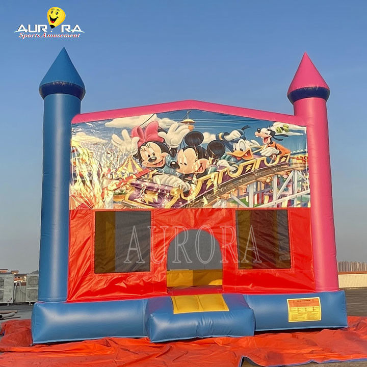 กลางแจ้งพาณิชย์ inflatable bouncer PVC สีสันเด็กผู้ใหญ่กระโดดปราสาท