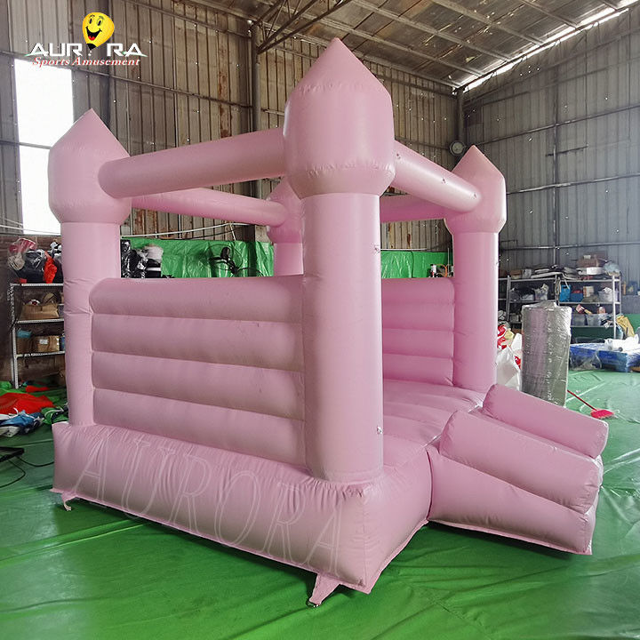 บ้านกระโดดเด็ก บ้านกระโดดพองสีชมพู 10x10 สําหรับเช่างานแต่ง