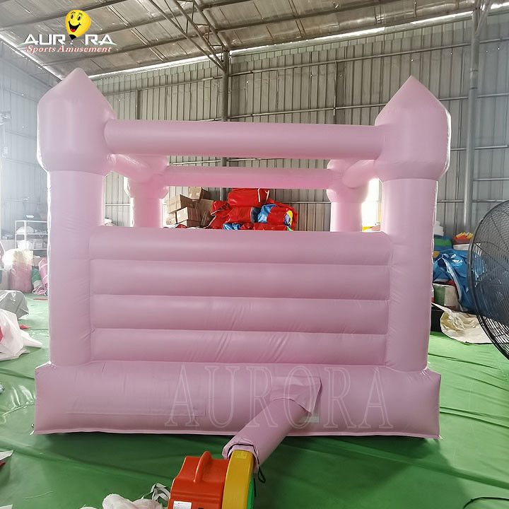 บ้านกระโดดเด็ก บ้านกระโดดพองสีชมพู 10x10 สําหรับเช่างานแต่ง