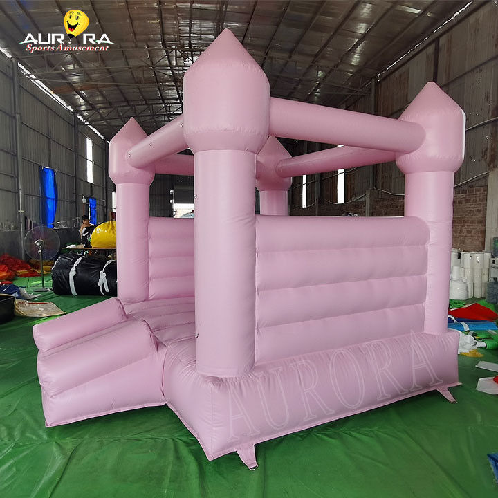 บ้านกระโดดเด็ก บ้านกระโดดพองสีชมพู 10x10 สําหรับเช่างานแต่ง