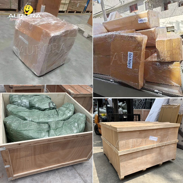 PU ผิวหนังเด็ก อุปกรณ์เล่นอ่อน ค้อนฟอง สนามเล่นภายใน บอล ปิท พูล สีฟ้า