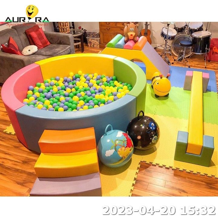 ส้มกลมลูกบอล ปิท พูลเกม สนามเด็กสไลด์ ภายใน