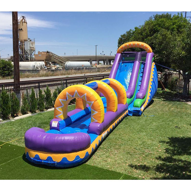 สไลด์ยักษ์ยาว 40 ฟุต ปลอดภัย สไลด์อัดอัด N Slide Jumbo Aqua Slide Slide