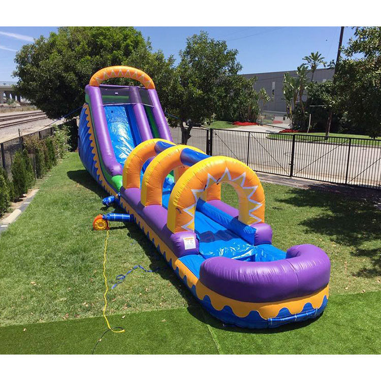 สไลด์ยักษ์ยาว 40 ฟุต ปลอดภัย สไลด์อัดอัด N Slide Jumbo Aqua Slide Slide